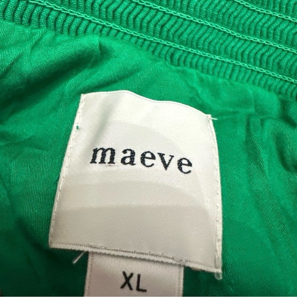 NWT Anthropologie Maeve Strapless Twist Front Linen Blend Green Midi Dress -  XL - Picture 5 of 7